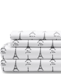 Beatrice Home Fashions Whimsical Printed Microfiber 4-Pc. Sheet Set, Full