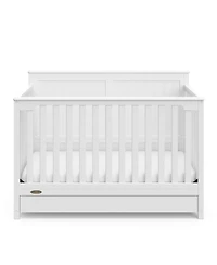 Graco Hadley 5-in-1 Convertible Crib with Drawer (White) –Crib Combo