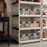 Iris 19qt Weatherpro Airtight Plastic Storage Bin with Lid and Seal and Secure Latching Buckles