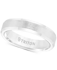 Triton Men's White Tungsten Carbide Ring, Wedding Band (5mm)