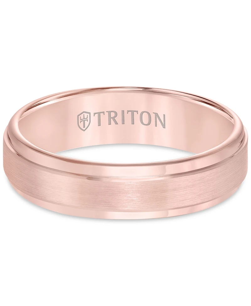 Satin Comfort-Fit Band Rose or Yellow Tungsten Carbide (6mm)