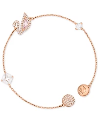 Swarovski Remix Rose Gold-Tone Crystal Swan Magnetic Bracelet