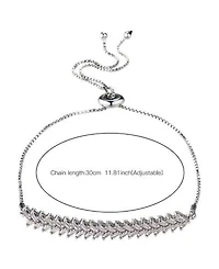 Nicole Miller Double Row Cubic Zirconia Slider Bracelet
