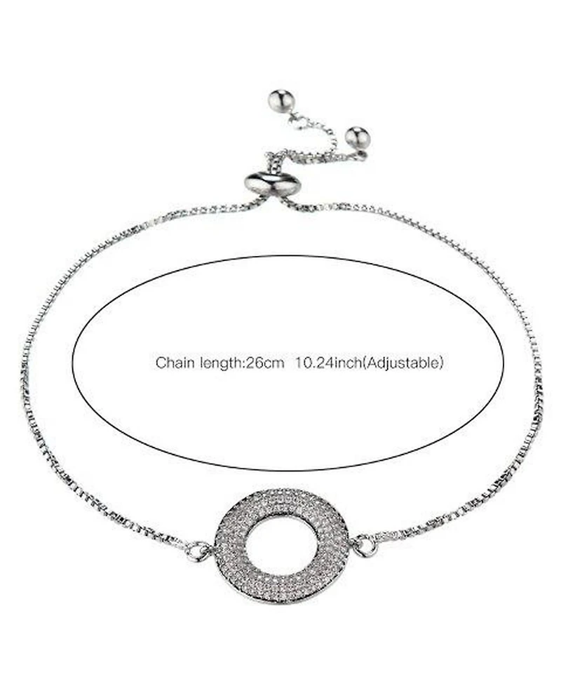 Nicole Miller Cubic Zirconia Halo Flower Bracelet