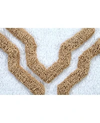 Saffron Fabs Quatrefoil Non-Skid Cotton Bath Rug, 24" x 36"