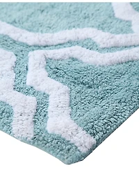 Saffron Fabs Quatrefoil Non-Skid Cotton 2-Pc. Bath Rug Set