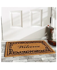 Home & More Breaux Welcome Natural Coir/Vinyl Doormat, 24" x 36"
