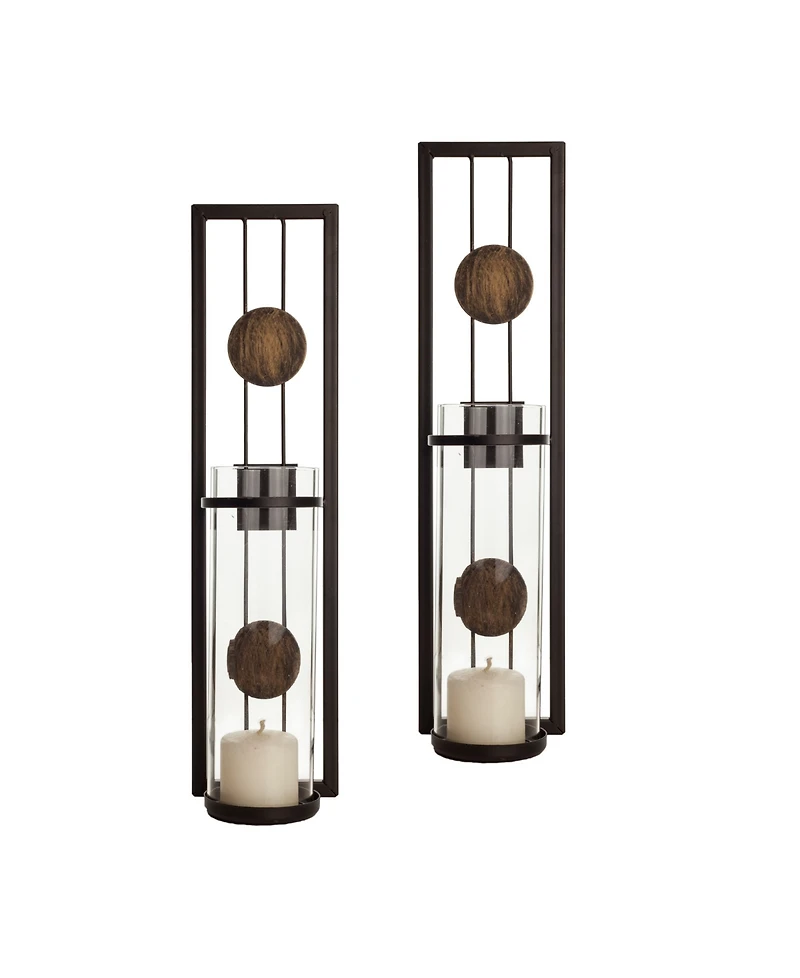 Danya B. Set of Two Contemporary Metal Wall Sconces