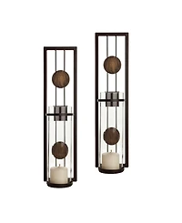 Danya B. Set of Two Contemporary Metal Wall Sconces