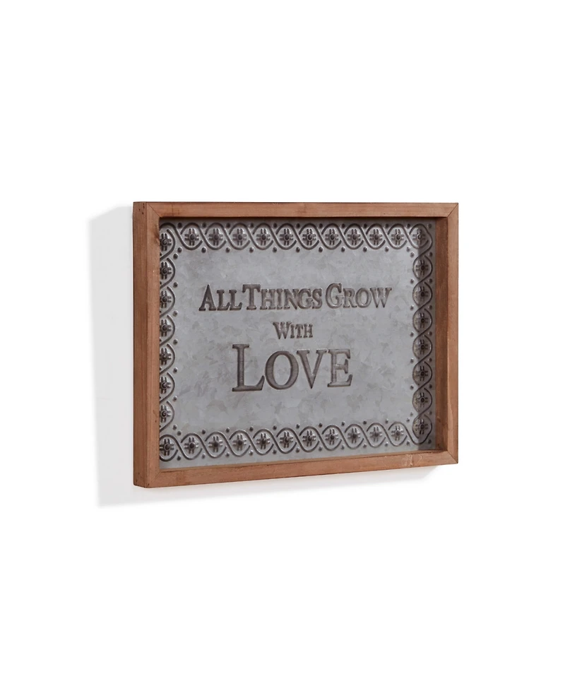 Danya B. "All Things Grow with Love" Framed Metal Art