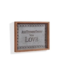 Danya B. "All Things Grow with Love" Framed Metal Art