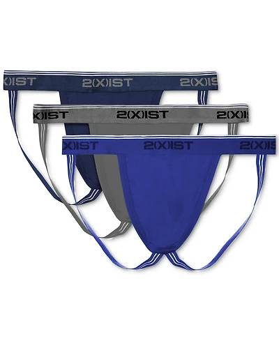 2(x)ist Men's Cotton Stretch Jock Strap 3-Pack