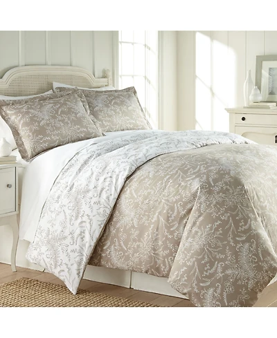 Southshore Fine Linens Winter Brush Reversible Down Alt Comforter Set, King/California King