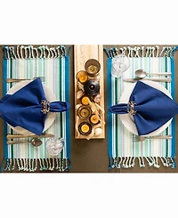 Tidal Stripe Fringed Placemat Set of 6
