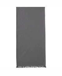 Solid Gray Heavyweight Fringed Table Runner 14" X 72"