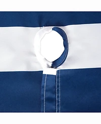 Nautical Blue Cabana Stripe Outdoor Table cloth with Zipper 60" Round