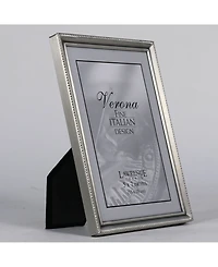 Lawrence Frames Antique Pewter Picture Frame - Bead Border Design