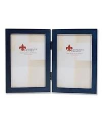 Lawrence Frames Hinged Double Blue Wood Picture Frame - Gallery Collection