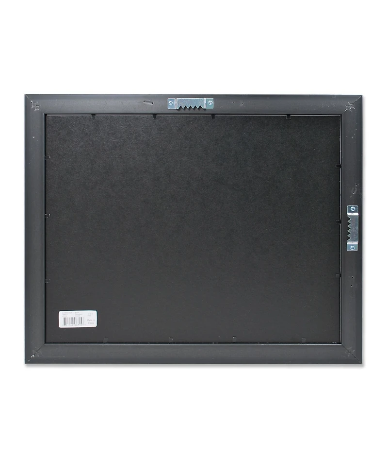 Lawrence Frames Dual Use Black 11" x 14" Certificate Picture Frame with Double Bevel Cut Matting For Document - 8.5" x 11"