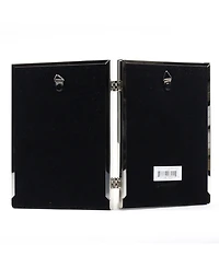 Lawrence Frames Hinged Double Silver Standard Metal Picture Frame