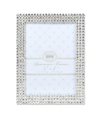 Lawrence Frames Juliet Silver Metal Frame with Crystals - 5" x 7"