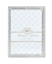 Lawrence Frames Sarah Silver Metal Frame with Crystal - 5" x 7"
