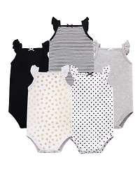 Hudson Baby Girls Soft Cotton Sleeveless Onesies