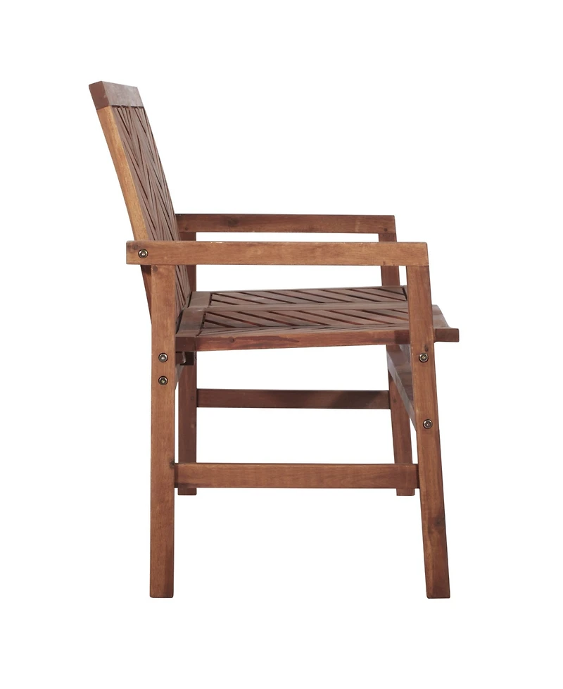 48" Patio Wood Love Seat