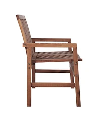 48" Patio Wood Love Seat