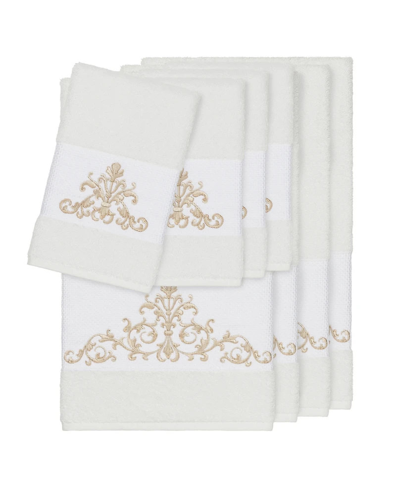 Linum Home Turkish Cotton Scarlet -Pc. Embellished Towel Set