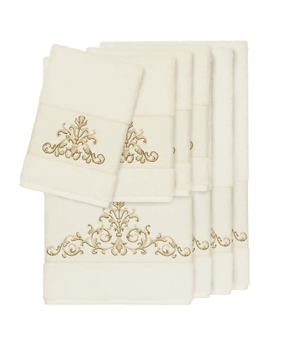 Linum Home Turkish Cotton Scarlet 8-Pc. Embellished Towel Set