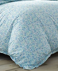 Laura Ashley Jaynie Stonewashed Cotton 2-Pc. Duvet Cover Set, Twin