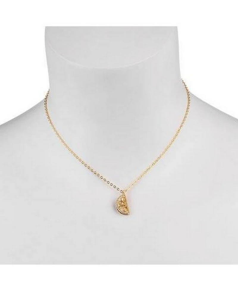 Noir Cubic Zirconia Lemon Necklace