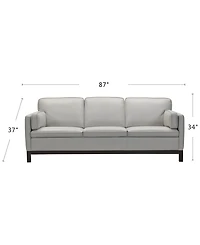 Closeout! Virton 87" Leather Sofa, Created for Macy's