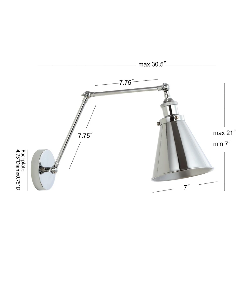 Jonathan Y Rover 7" Adjustable Arm Led Wall Sconce