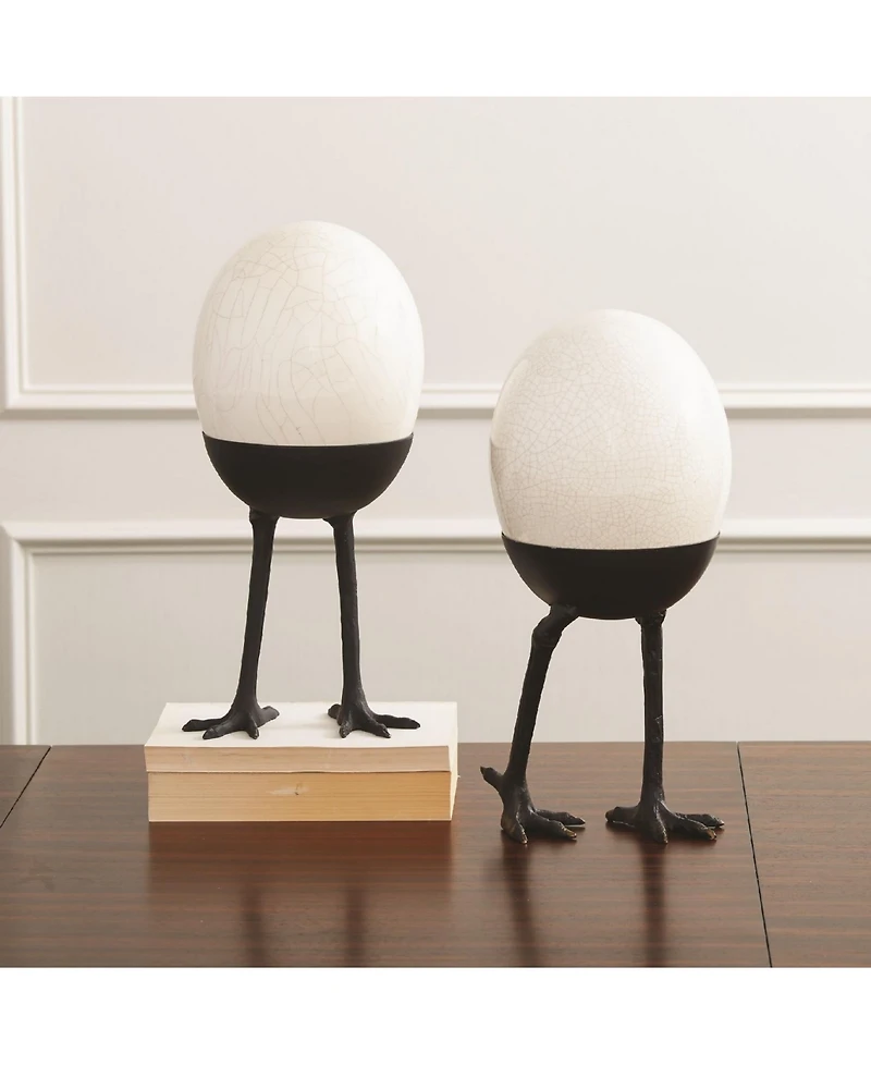 Global Views Ostrich Egg on Legs Standing