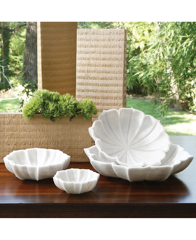 Global Views Marble Petal Bowl Large