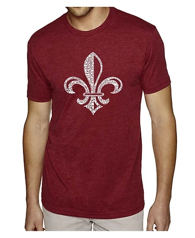 La Pop Art Mens Premium Blend Word T-Shirt - When the Saints Go Marching