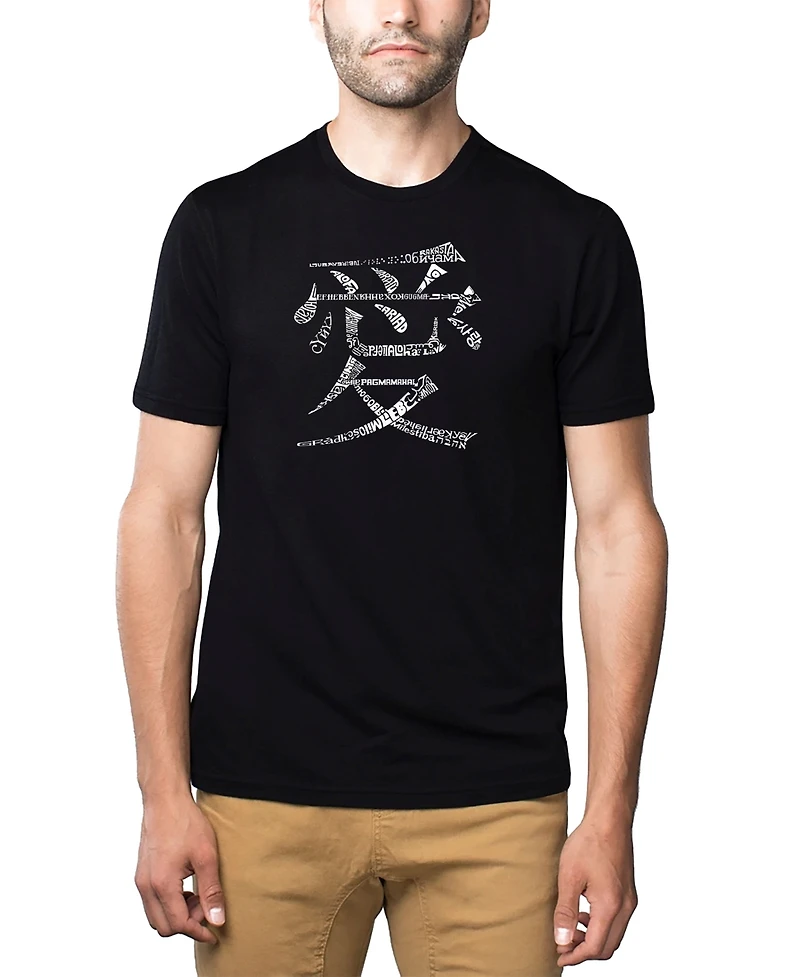 La Pop Art Mens Premium Blend Word T-Shirt - The Love 44 Languages