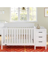 Graco Benton 4-in-1 Convertible Crib and Changer (Pebble Gray)