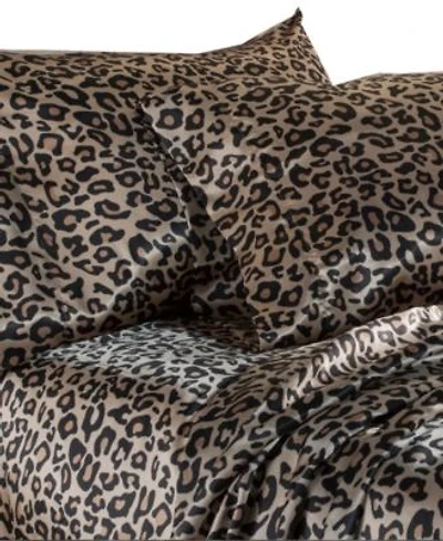 Beatrice Home Fashions Luxurious Leopard Satin Sheet Sets