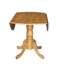International Concepts 42" Round Dual Drop Leaf Pedestal Table