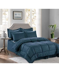 Elegant Comfort Bamboo Pinted 6-Pc. Comforter Set, Full/Queen