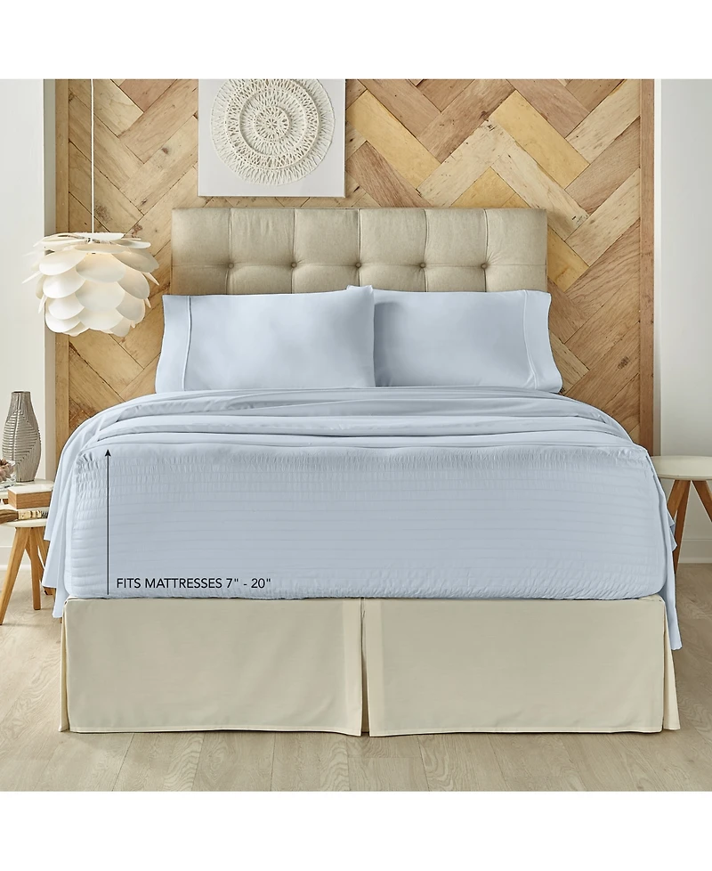 J Queen New York Royal Fit Microfiber Sheet