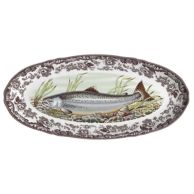 Spode Woodland King Salmon Fish Platter