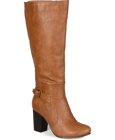 Journee Collection Women's Carver Block Heel Knee High Boots