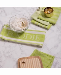 Assorted Foodie Dishtowel and Dishcloth, Set of 5