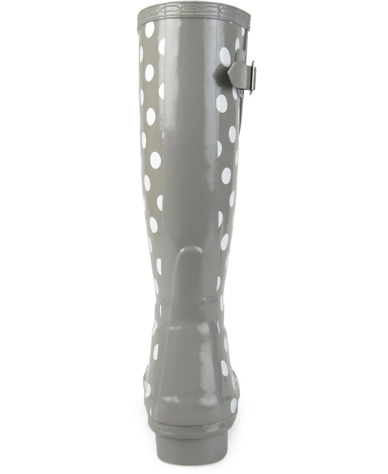 Journee Collection Women's Mist Pull On Lug Sole Rainboots