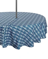 Ikat Outdoor Tablecloth with Zipper 60" Round