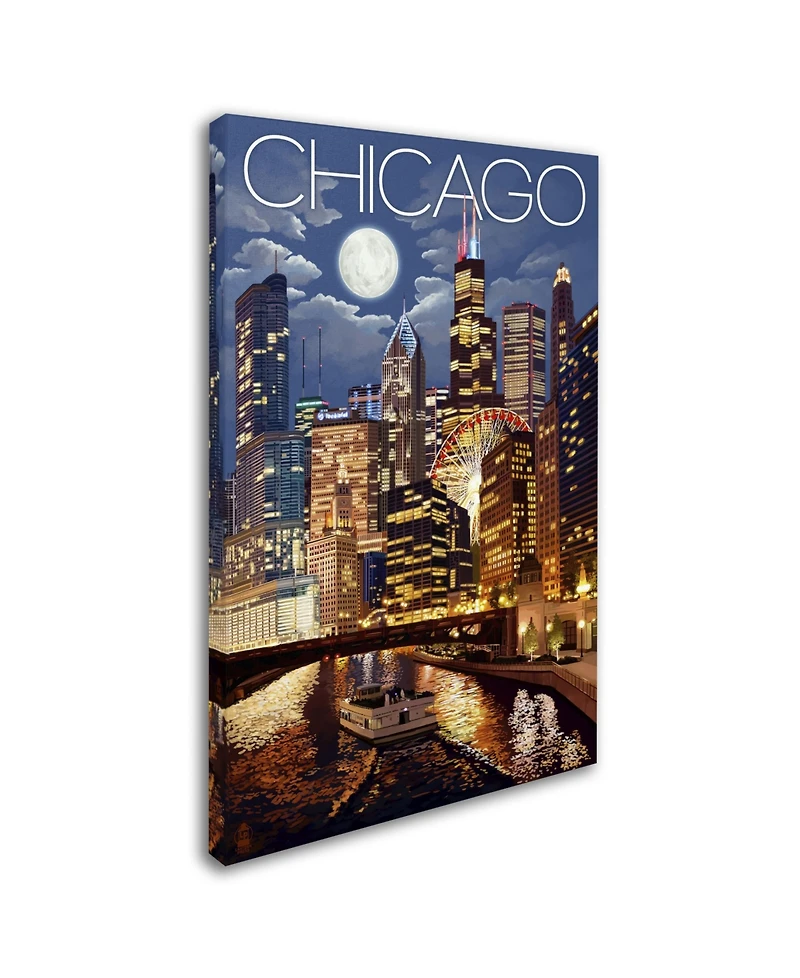 Lantern Press 'Chicago 1' Canvas Art - 12" x 19"